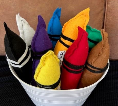 Stuffed crayon project, teacher approved!